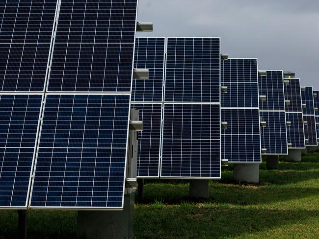 Seventy-two per cent of Australia’s large scale solar farms are foreign-owned. Picture: NewsWire/ Aaron Francis
