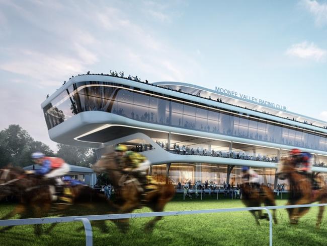 An artist’s impression of the Moonee Valley racecourse development.