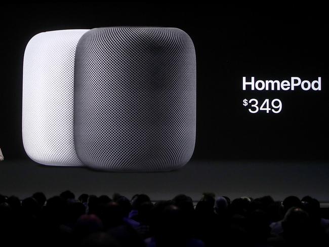 Apple CEO Tim Cook kicked off the five-day WWDC with announcements of a new operating system, a new iPad Pro and a the HomePod, a music speaker and home assistant. Picture: Justin Sullivan/Getty Images