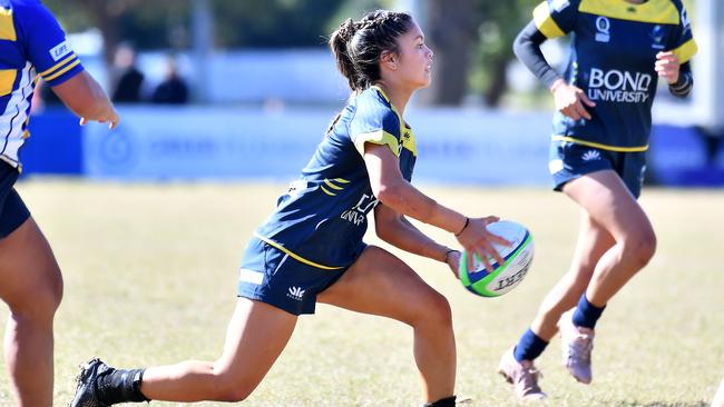 Club rugby union women's game between Easts v Bond Uni. Saturday June 18, 2022. Picture, John Gass