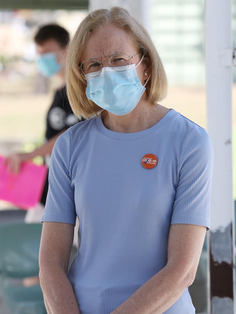 Health Minister Yvette D'Ath and Chief Health Officer Dr Jeannette Young will hold a press conference. At Deception Bay High School. Pic Annette Dew