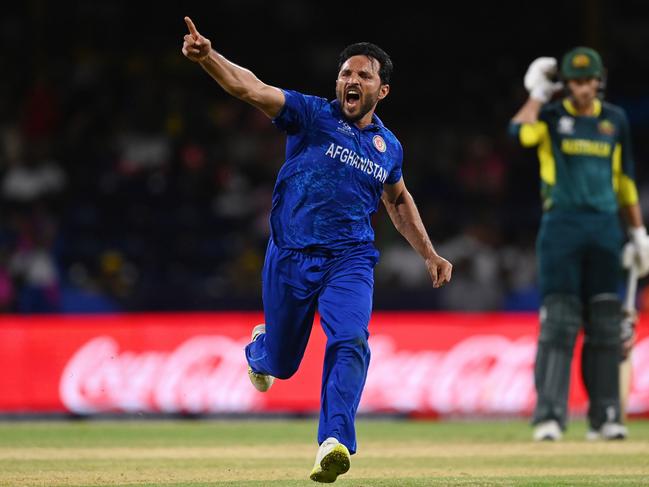 Gulbadin Naib was at the centre of Afghanistan’s win. Picture: Gareth Copley/Getty Images