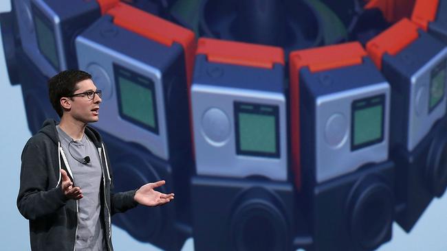 SAN FRANCISCO, CA - MAY 28: Google vice president of product management Clay Bavor announces 'Jump' during the 2015 Google I/O conference on May 28, 2015 in San Francisco, California. The annual Google I/O conference runs through May 29. Justin Sullivan/Getty Images/AFP == FOR NEWSPAPERS, INTERNET, TELCOS & TELEVISION USE ONLY ==