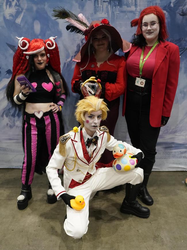 OZ Comic-Con Gallery. OZ comic at Melbourne Exhibition and Convention Centre. Mouse, Chloe, Sarah and Ash . Picture: Valeriu Campan