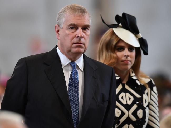 Prince Andrew and Princess Beatrice of York in June 2016. Picture: BEN STANSALL / POOL / AFP.