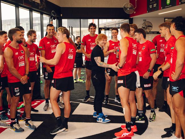 Sheeran has been signed up as a member. Picture: Stkilda FC