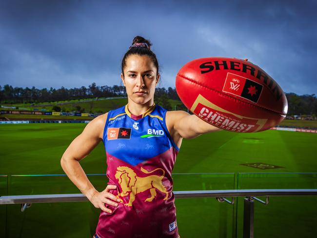 Brisbane Lions midfielder Ally Anderson has won the club’s AFLW best and fairest prize. Picture: Nigel Hallett