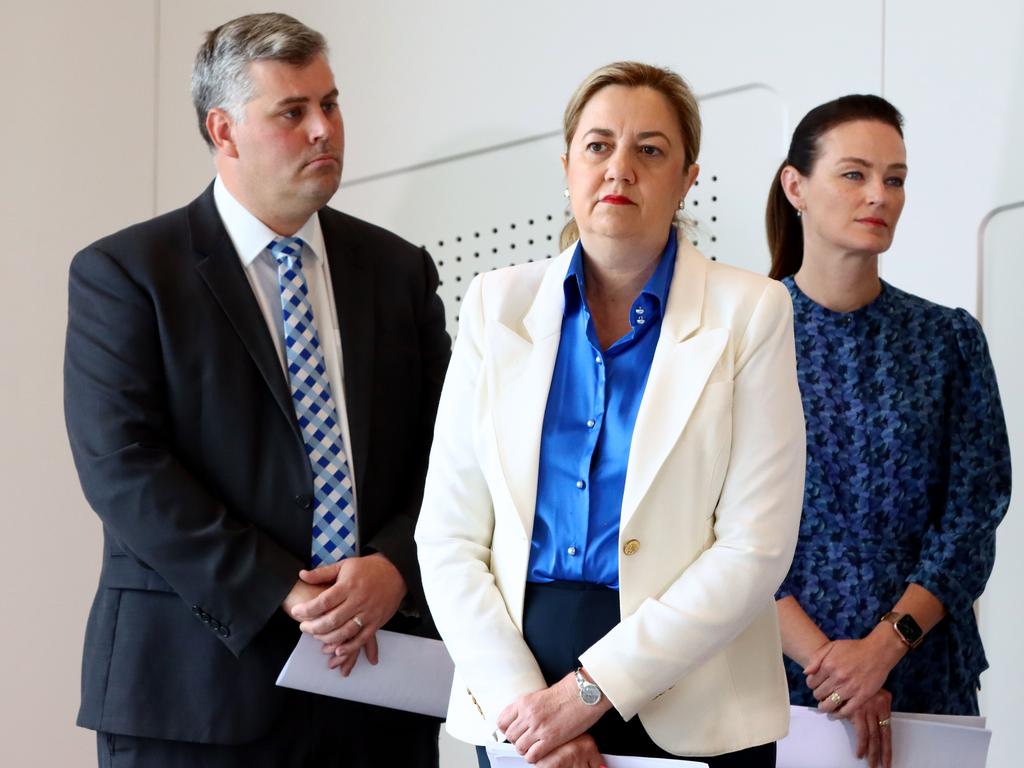 Queensland Premier Annastacia Palaszczuk along with Police Minister Mark Ryan, Youth Justice Minister Leanne Linard and Queensland Police Commissioner Katarina Carroll announce changes to youth justice laws in Queensland. Brisbane Thursday 29th December 2022 Picture David Clark