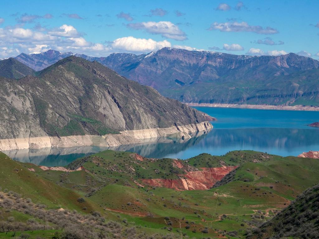 A view of the Nurek reservoir in Tajikistan on March 31, 2024. Picture: AFP