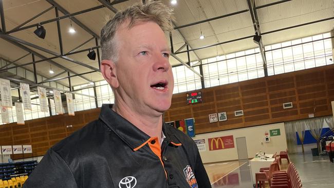 Darwin Salties men's coach Matt Flinn speaking to media following NBL1 North Round 8.