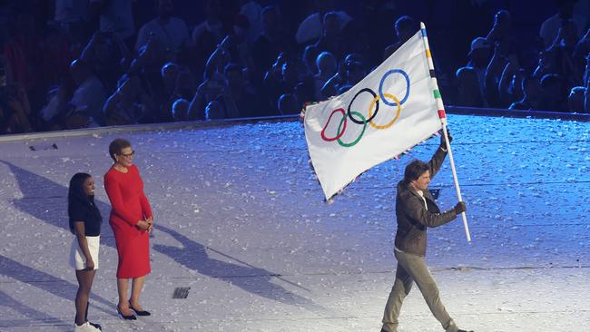 Tom Cruise stole the show during the closing ceremony. Pic: Adam Head