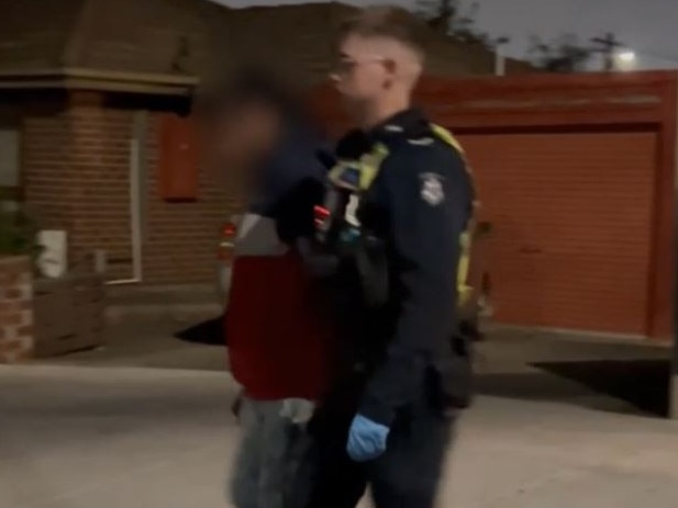 A man is arrested as part of Operation Ghost in Melbourne's west. Picture: Victoria Police