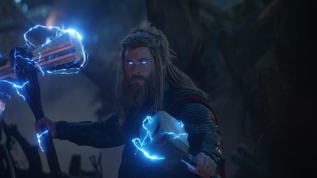 Thor (Chris Hemsworth) in a scene from the brilliant Avengers: Endgame.