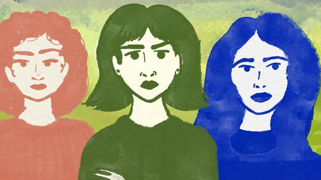 Sisters we’re calling Sarah, Rebecca and Emily are at the centre of our podcast investigation Shadow of Doubt: Illustration by Emilia Tortorella