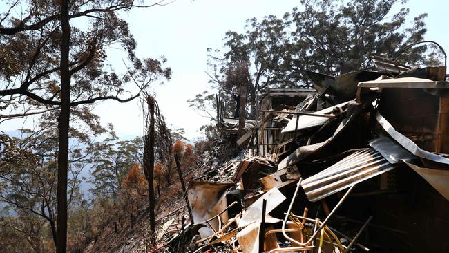 The damage at Binna Burra. Picture: NIGEL HALLETT