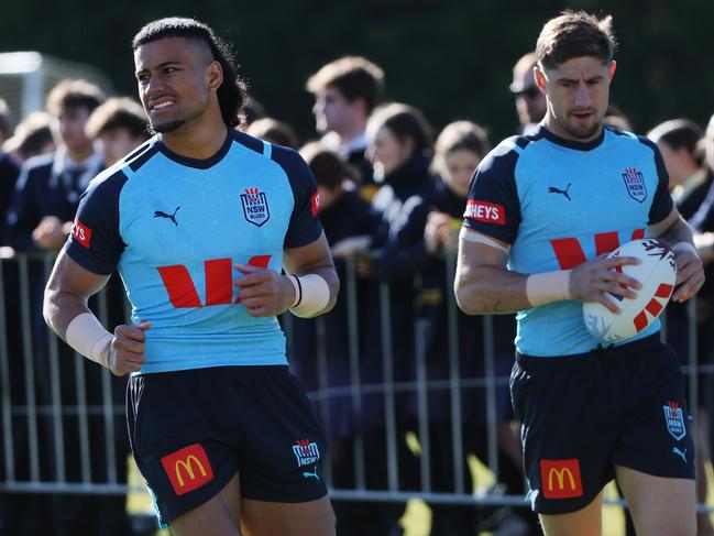 Blues pair Stephen Crichton and Zac Lomax. Picture: Rohan Kelly