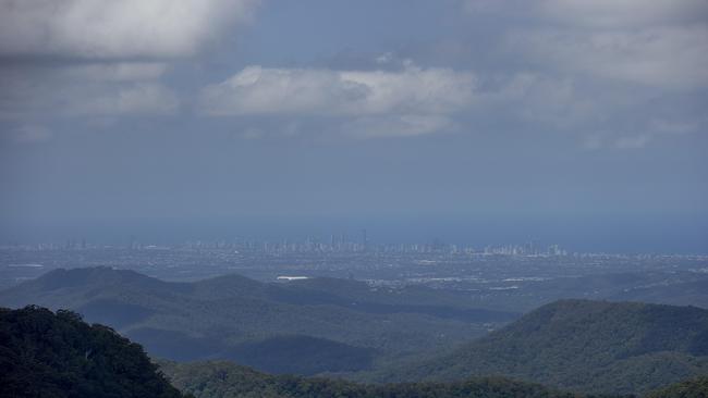 The view from Canyon Lookout at the Springbrook National Park. Picture: Jerad Williams.