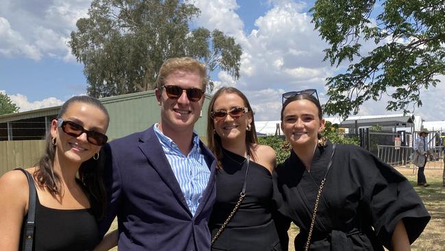 Punters dressed in their finest black and white for Derby Day celebrations in Dubbo. Photo: Tijana Birdjan