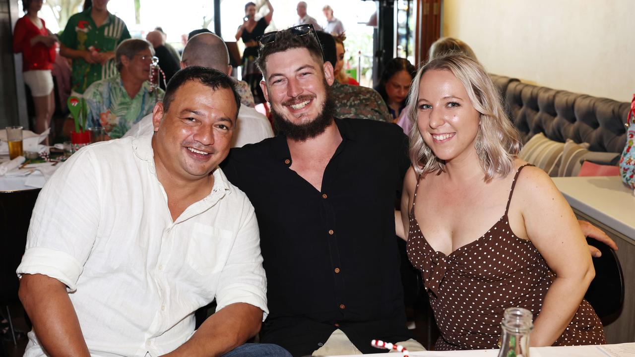 Wes Brind-House, Kieran Kennedy and Samantha Hilsdon at the Trinity Advisory fundraising lunch at Little Sister restaurant. Picture: Brendan Radke