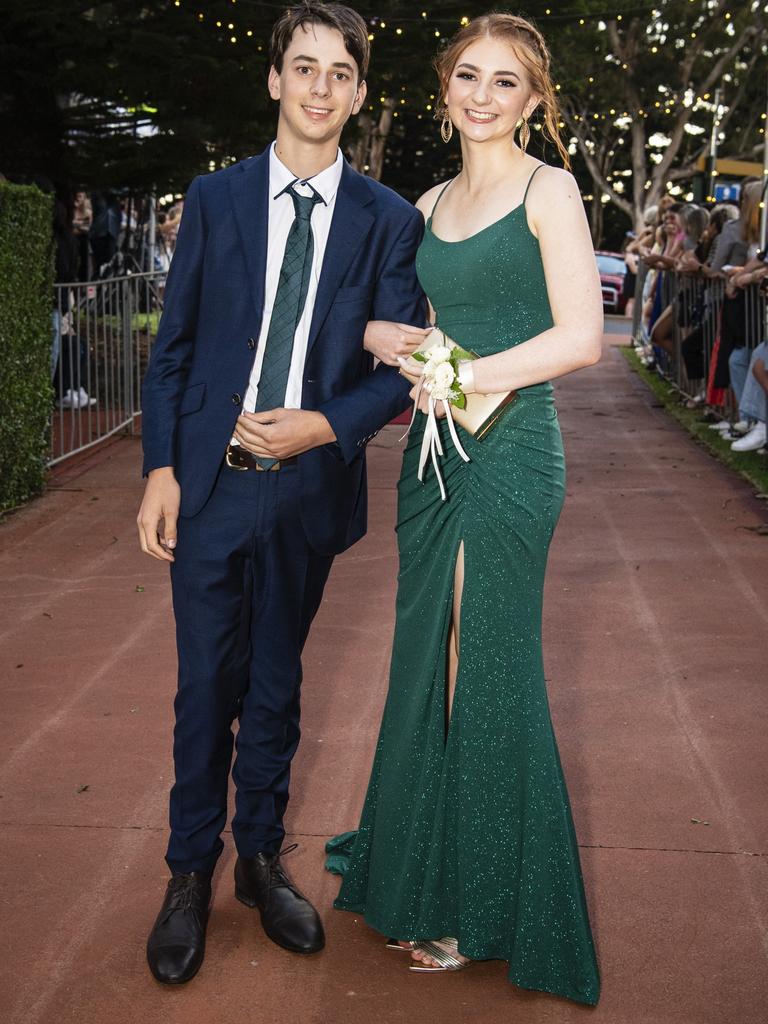 Cameron Kleidon and partner Grace Fraser at St Mary's College formal at Picnic Point, Friday, March 24, 2023. Picture: Kevin Farmer