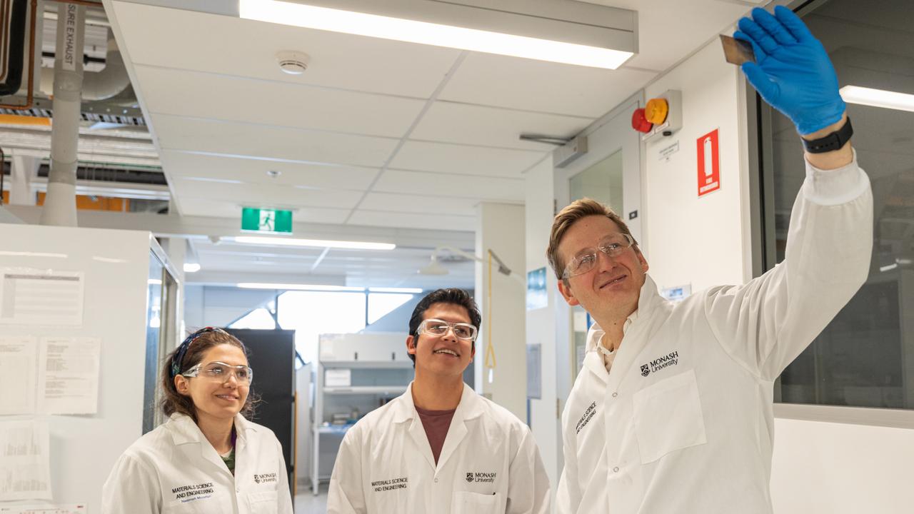 Professor Jacek Jasieniak (right) and his team. Picture: Supplied