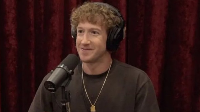 Mark Zuckerberg during his appearance on the Joe Rogan podcast.