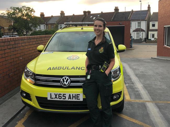 Australian paramedic working in London Cathryn Jones, from Hobart.