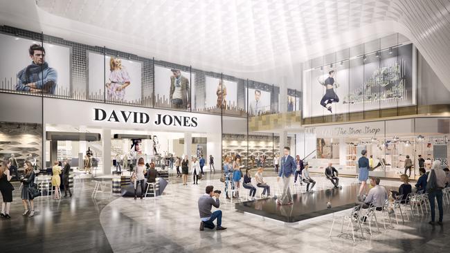 A render of the new-look David Jones set to open at The Glen next month.