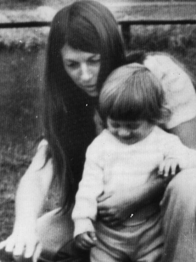 Suzanne Armstrong, pictured with her son Gregory Armstrong, was raped and murdered in Collingwood in 1977.