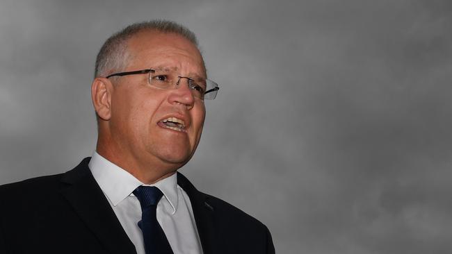 Prime Minister Scott Morrison at a press conference in Perth, WA, on Tuesday. Picture: AAP Image/Mick Tsikas