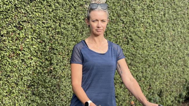 Allansford cyclist Teena Jubb says she fears for her children’s lives who use a dangerous stretch of highway in south-west Victoria. Picture: Submitted