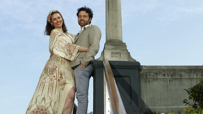 The look of love. Soprano Eleanor Lyons and her husband Conductor Vladimir Fanshil in Rose Bay. Picture: John Appleyard.