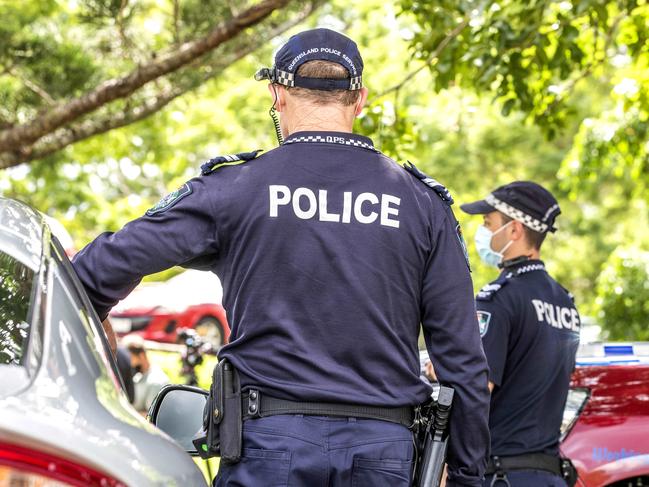 Generic photo of Queensland Police press conference in New Farm Park ahead of Easter long weekend, Thursday, April 1, 2021 - Picture: Richard Walker