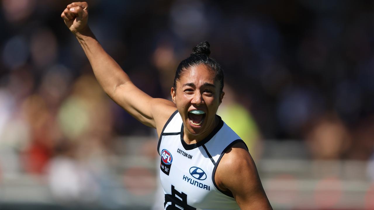 Darcy Vescio wants to see a 17-game competition in the next AFLW season. Picture: Paul Kane