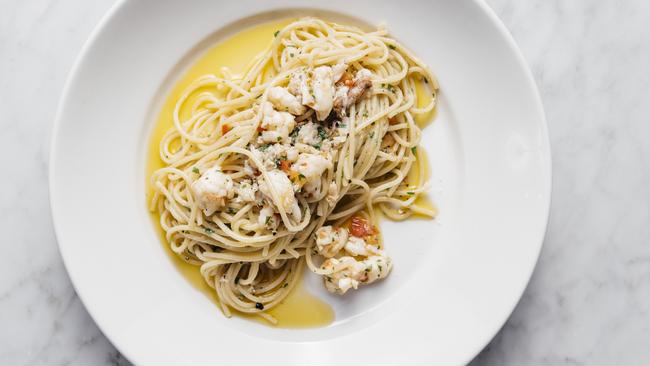 A ray of sunshine: Crab and bug spaghettini at Agostino.