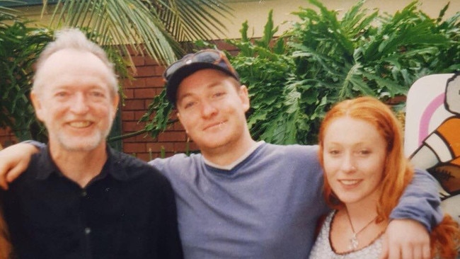 Bullamakanka frontman and mandolin player Dave ’The Bloke’ Overton with his son Bard and daughter Asha.