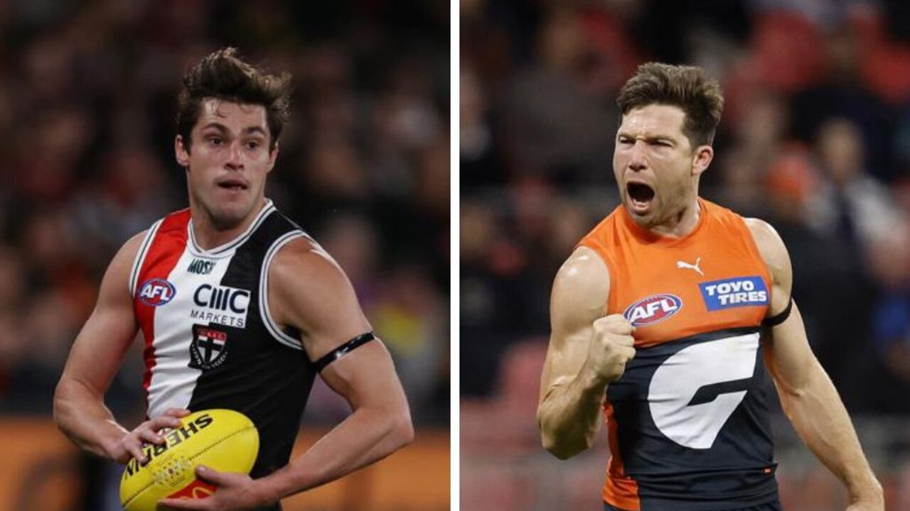 Sydney, Australia. 04th June, 2023. Toby Bedford of the GWS Giants gets  ready to kick the ball during the AFL Round 12 match between the GWS Giants  and the Richmond Tigers at