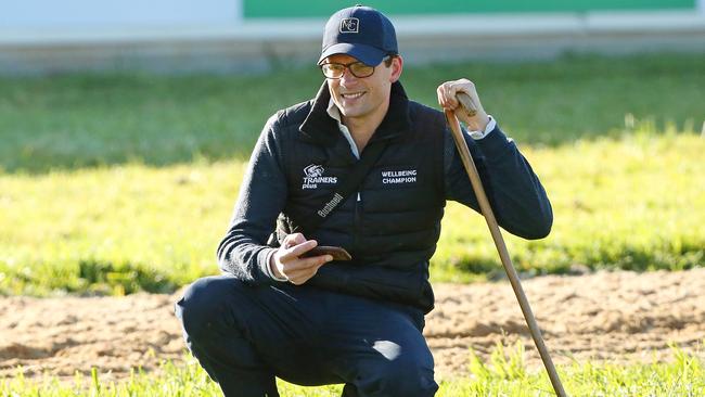 Matt Cumani will spend plenty of time at Werribee getting San Huberto ready for the Melbourne Cup. Picture: Mark Stewart