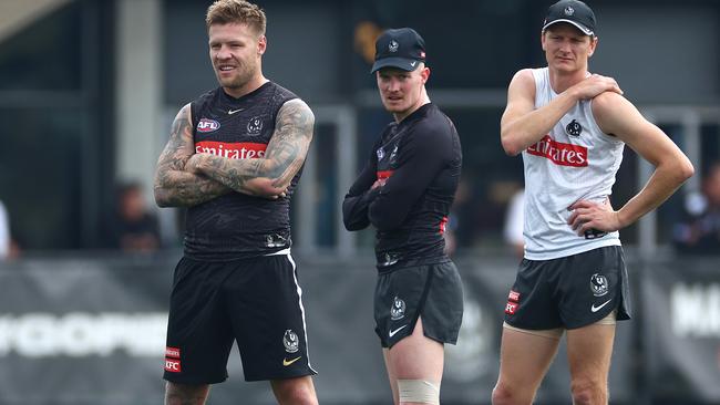 Jordan De Goey watched training on Friday. (Photo by Quinn Rooney/Getty Images)