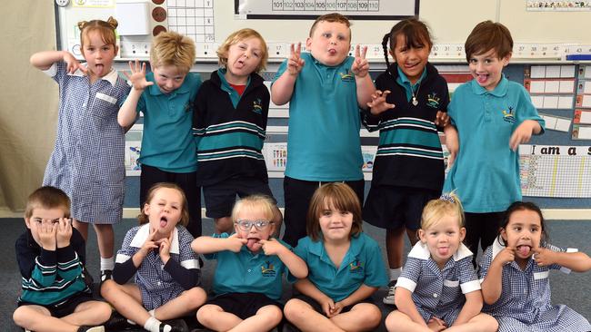 St Thomas Aquinas Primary School prep FJH back L- Rocket Humm, Isabel Griffin, Felicity McArthur, Levi Botting, Harper Tyler-In’t Hout, Sasha Anakin Thomas-Sinfield, Front L- Ruby-May Haines, Spencer Morgan, Archibald Campbell, Hudson Renner Matarazzo, Saskia Povey, Mason Torbet