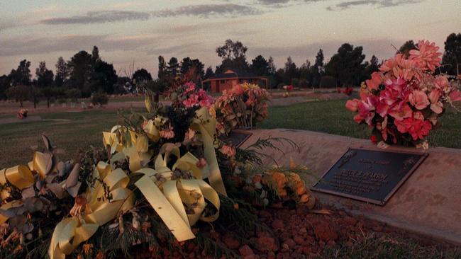 The gravesite of Dulcie and Jim Pearson, where Rocky Iaria was buried.