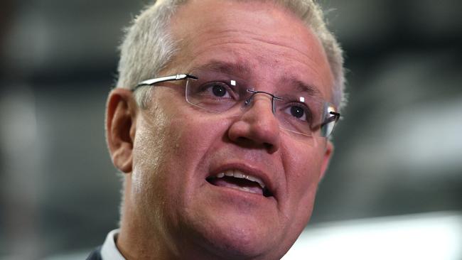 Australian Prime Minister Scott Morrison addresses media following a visit to the Six Strings Brewery in Erina on the NSW Central Coast, Wednesday, October 10, 2018. (AAP Image/Dan Himbrechts) NO ARCHIVING