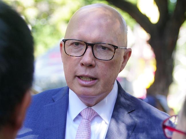 MELBOURNE AUSTRALIA - NewsWire Photos FEBRUARY 1, 2025:  Leader of the opposition Peter Dutton  is in Melbourne at the Asian Business Association of Whitehorse Lunar New Year Festival & Parade. Picture: NewsWire / Luis Enrique Ascui