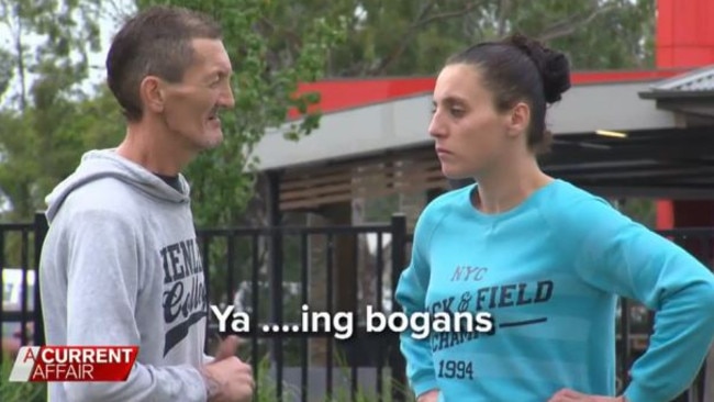 The couple still cop abuse more than a year after the reality TV show aired, and Billie Jo has had a skit about ‘bogan dating’ made using her image from the show. Picture: Nine Network