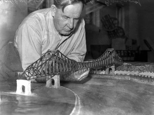 A model of the Story Bridge seen in 1939