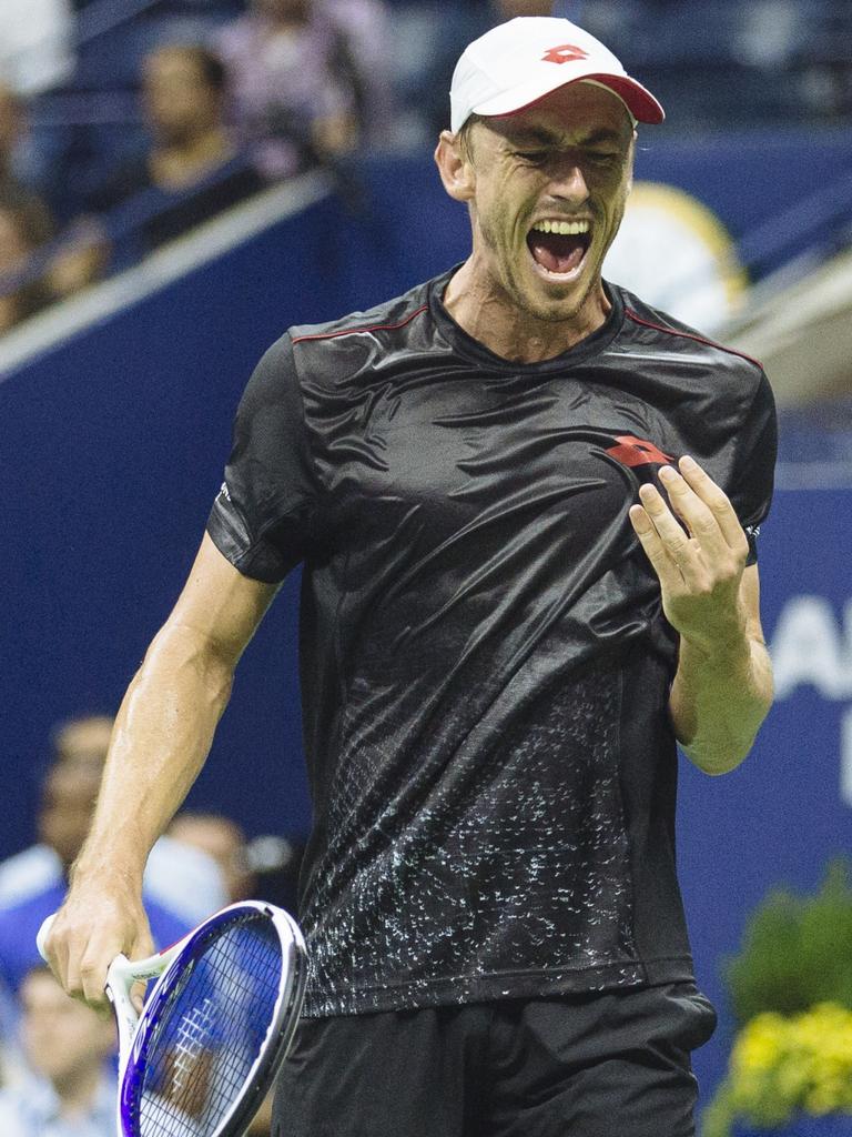 John Millman in action at the US Open.