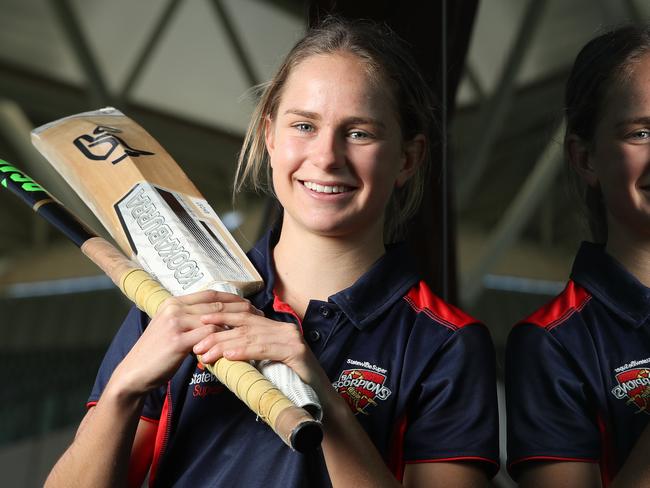 5.9.2019.Emma de Broughe,18, is a new member of the women's State cricket team the Scorpions in the WNCL. She is not only a talented cricketer, but also hockey player. PIC TAIT SCHMAAL.