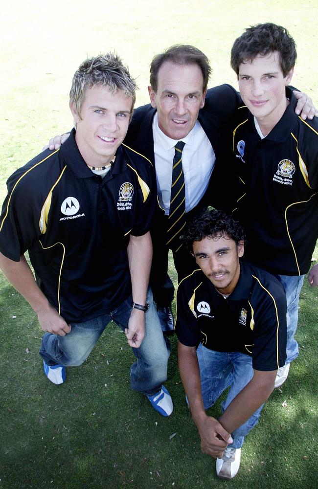 Brett Deledio, Terry Wallace, Richard Tambling (front) and Danny Meyer.