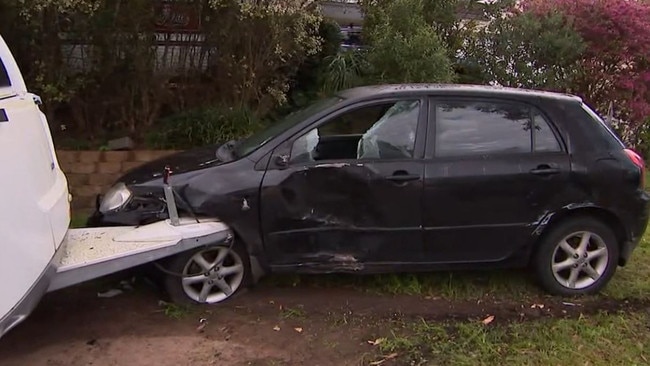 The teenage driver has been charged with traffic offences. Picture: 9 News
