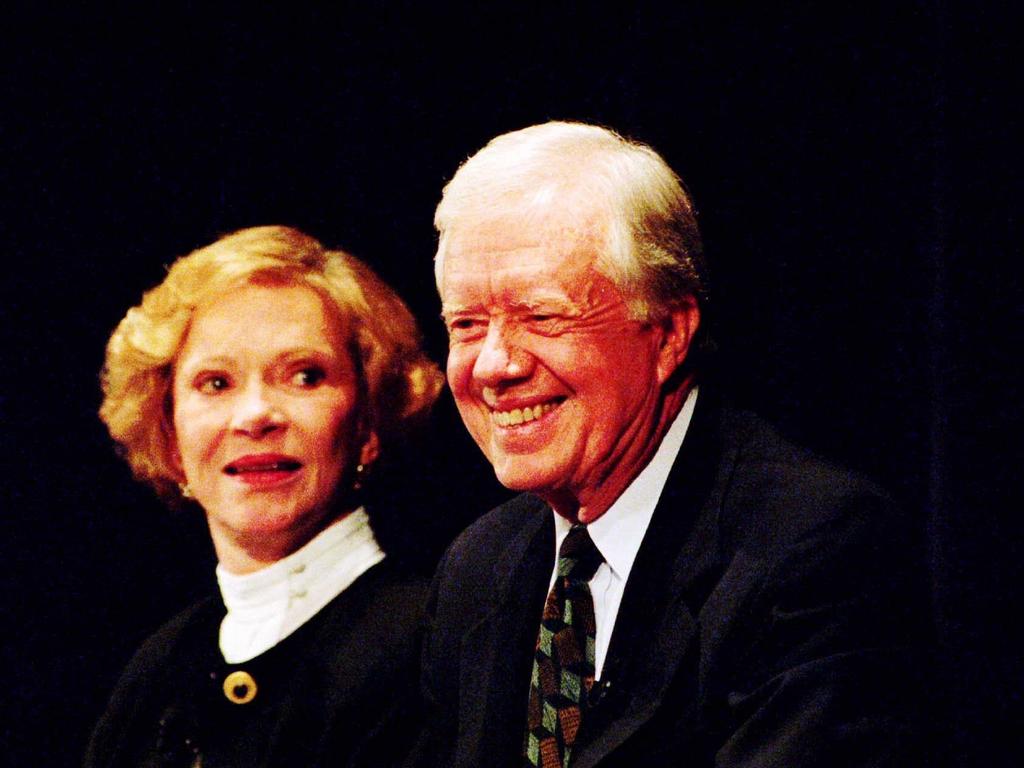 Jimmy and Rosalynn Carter have been married for 77 years. Picture: AP